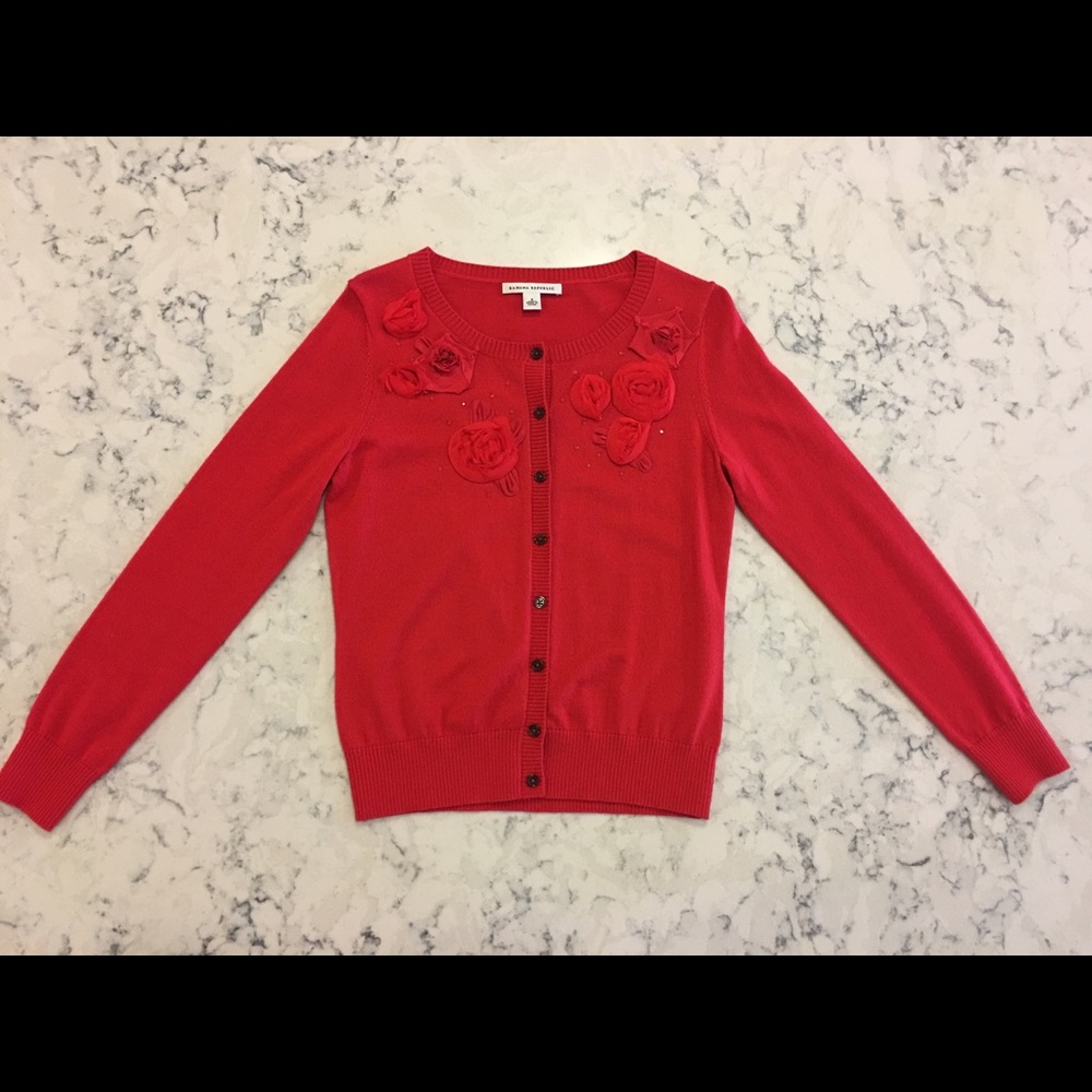 Banana Republic Red Cardigan Small